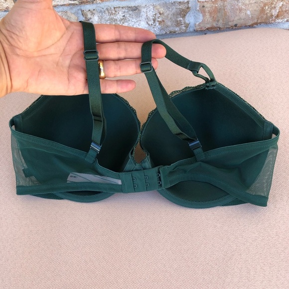 Victoria’s Secret Green With Gold Shimmer Women's Demi Cup Under Wire Bra 36D - Picture 8 of 16